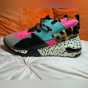Steve Madden Chunky Sneakers Women’s 6.5 Colorblock Leopard